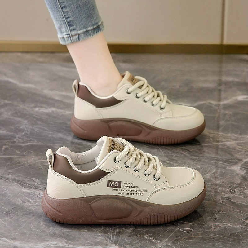 Women Shoes Size Chart - Girls' White Shoes Students' Thick Soled