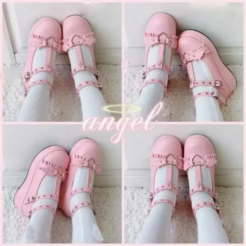 New Sweet Heart Buckle Wedges  - Slingback Pumps Women 评论和价格