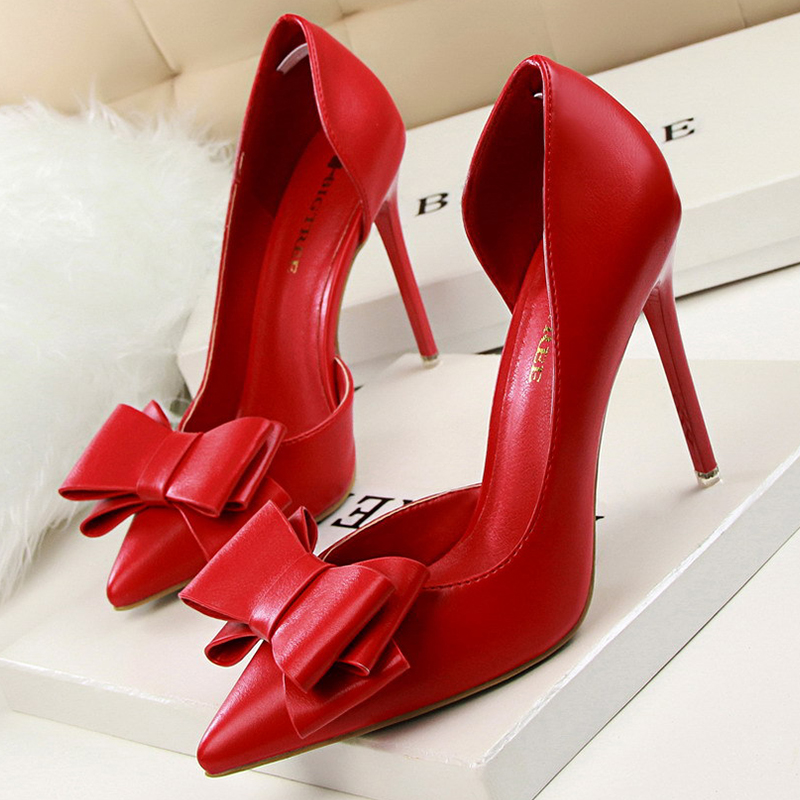 BIGTREE Shoes Bow-knot Woman P - Women'S Shoes Big Feet 评论和价格