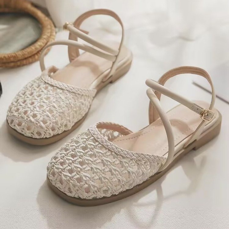 French-style Closed-toe Sandal - Slingback Pumps Women 评论和价格