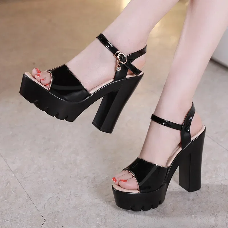 10cm 13cm Small Size 32-43 Thi - Block Heel Ankle Boots 评论和价格