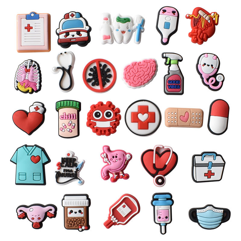 Nursing Shoe Charms for Crocs  - Croc Style Clog 评论和价格