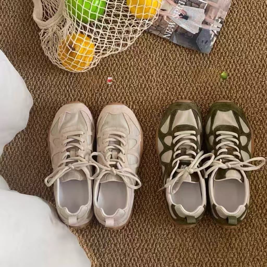Vintage Patchwork Lace Up Snea - Women Shoes Wedges 评论和价格