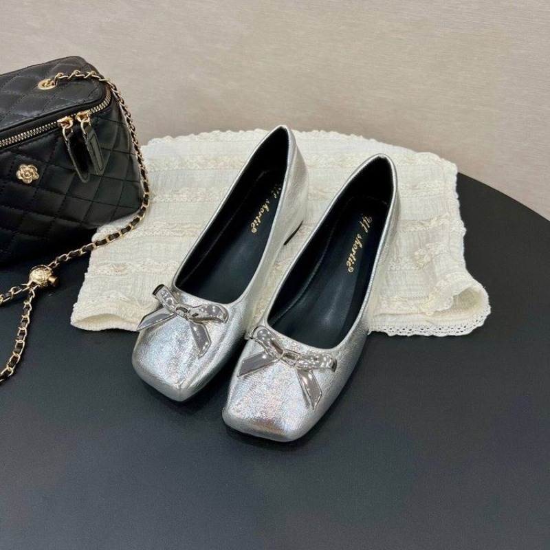 Art Style Bow Flat Shoes Women - Women Shoes Wedges 评论和价格