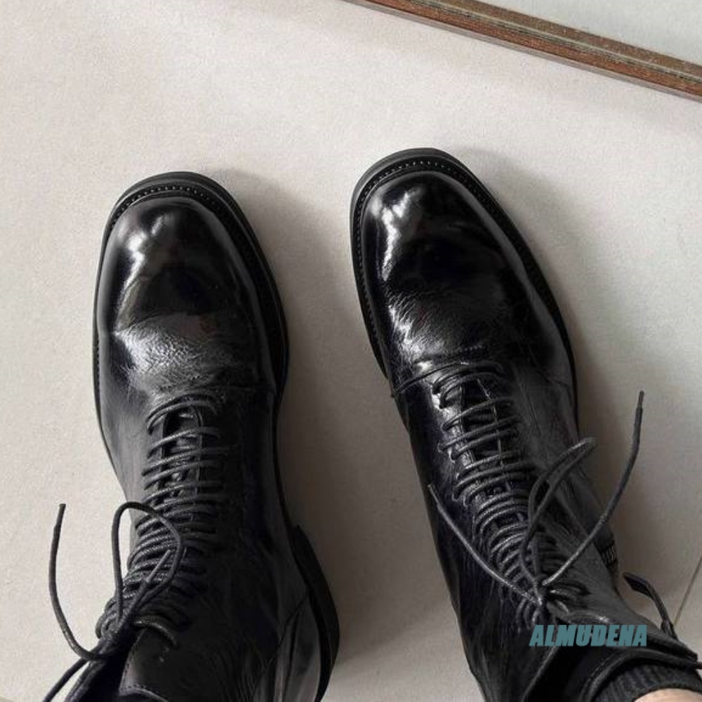 Solid Black Street Style Men H - Block Heel Ankle Boots 评论和价格