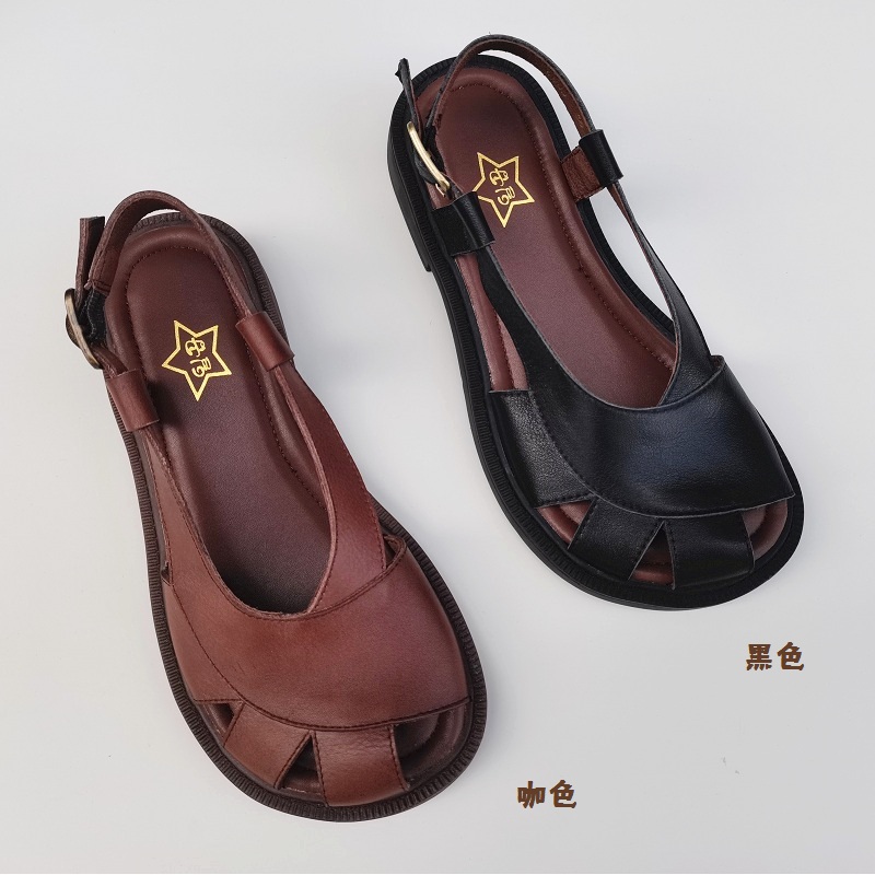 Careaymade-Genuine Leather wid - Women'S Shoes Big Feet 评论和价格