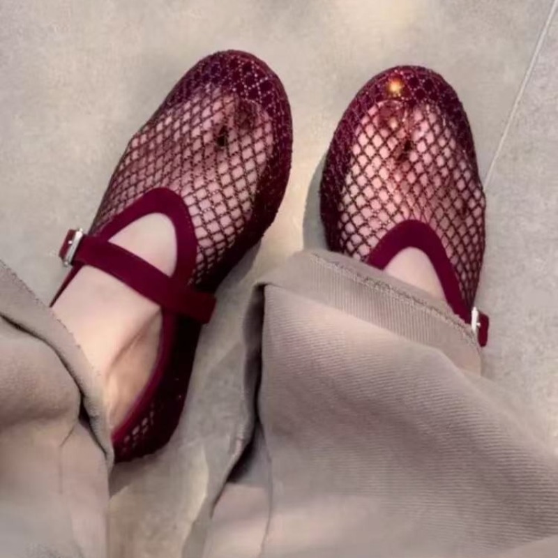 Hollow Rhinestone Baotou Sanda - Slingback Pumps Women 评论和价格