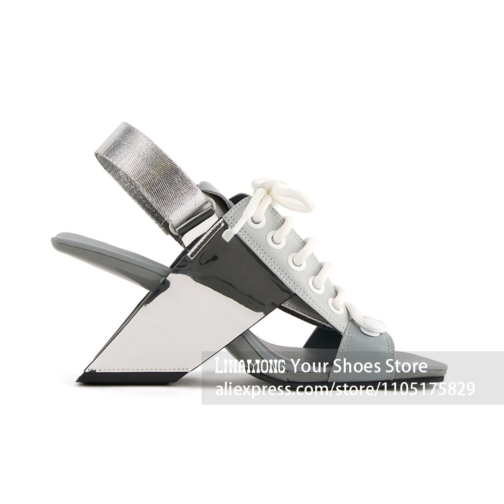 Geometric Block Asymmetrical H - Block Heel Ankle Boots 评论和价格