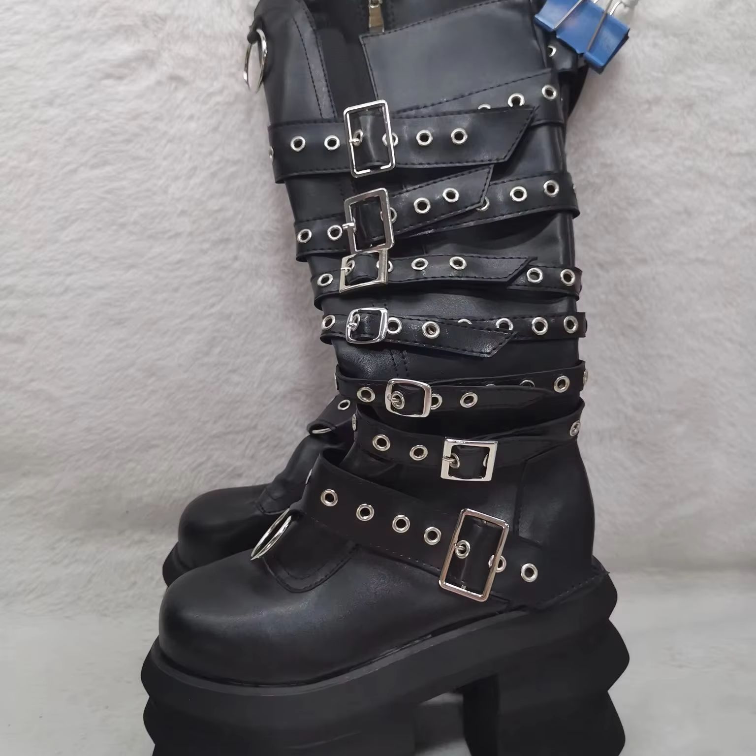 Belt Buckle Platform Thick Sol - Women Shoes Size Chart 评论和价格