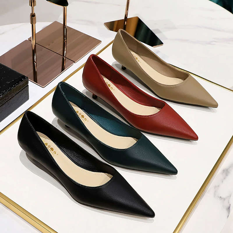 Fashion Pointed Toe Mid Heeled - Women'S Shoes Big Feet 评论和价格