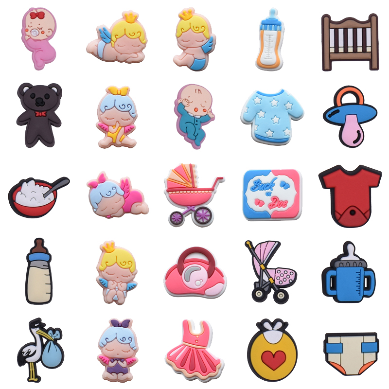 Newborn Shoe Charms for Crocs  - Croc Style Clog 评论和价格
